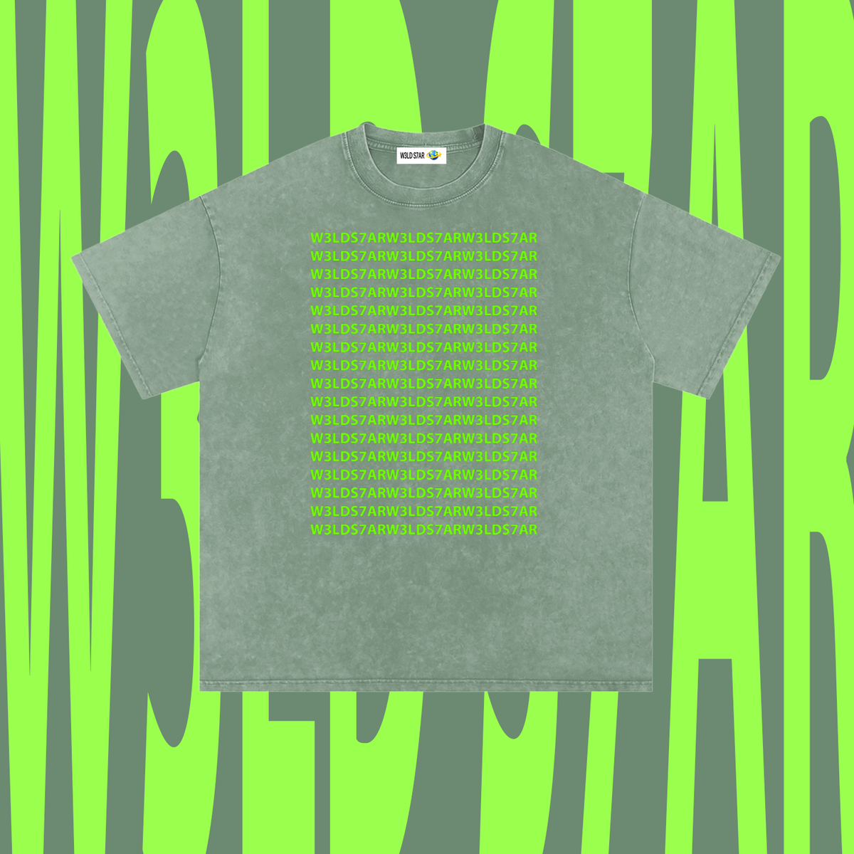 W3LD S7AR PRINT LOGO T-SHIRT